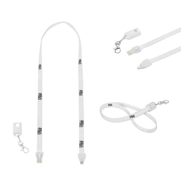 2-in-1 Lanyard USB Charging and Data Cable